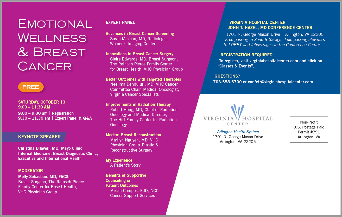 Emotional Wellness & Breast Cancer Event - Dr. Neelima Denduluri 10/13/18 -  Virginia Cancer Specialists